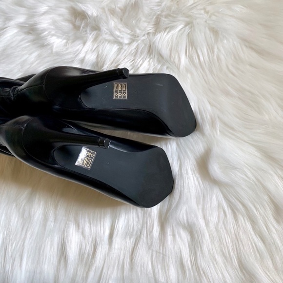 Jeffrey Campbell Black Slouch Pointed Toe Boots - Picture 7 of 8